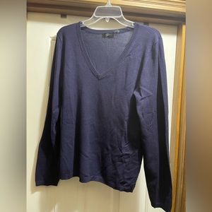 Navy V-neck sweater XL - cannot read tag to name the brand this is sorry!
